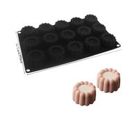 Moule cylindrique en silicone 3D à 15 cavités, outil de cuisson antiadhésif de qualité alimentaire pour chocolat, gelée, mousse et fabrication de bougies