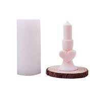 Moule cylindrique en silicone en forme de cœur pour moulage de résine en forme de cœur