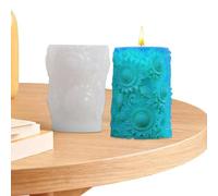 Moule cylindrique en silicone souple, cire texturée, moules à savon décoratifs, moule créatif en résine gaufrée, outil de formation de bougies, cylindre en silicone durable