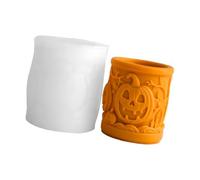 Moule cylindrique multifonction en silicone de qualité alimentaire pour la fabrication de résine d'Halloween et de décoration de pâtisserie, moule en résine de citrouille de qualité alimentaire