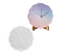 Moule d ' Horloge Ronde en Silicone avec Positions numériques et de détails Propre, Moule réutilisable pour Le Moulage de plâtre et l ' Affichage à Domicile, Fabrication de Visage d ' Horloge de