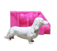 Moule d ' ornement en Silicone multi-usages, en forme de, pour décorations faites à la main et fabrication de bougies parfumées, ornement de chien saucisse