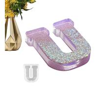 Moule d'alphabet en résine - Moule en résine pour lettres - Moules de coulée en résine époxy porte-clés, moules réutilisables pour alphabet en silicone pour chocolat pour pastels, artisanat