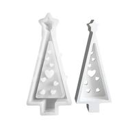Moule d'arbre de Noël d'argile,Moule d'arbre de Noël, Moule à craie, Moules d'ornements en béton, moule en silicone pour plâtre Coulée en résine Moules d'argile de ciment Stam