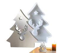 Moule d'arbre de Noël en résine - Mole de moulage époxy à chandelier de Noël | Mule de bougeoir en silicone en ciment, de moulage d'ornement en plâtre pour décorations de vacances