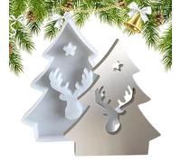 Moule d'arbre de Noël en silicone, moule d'arbre de Noël pour argile,Bougeoirs chauffe-plat Moules en silicone de pour résine - Moules de moulage de chandelier en résine, moules de fabrication d'