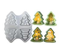 Moule d'arbre de Noël, outil de moulage en résine en silicone pour métier artisanal avec design robuste, moule créatif d'ornement pour savon, la cire, gâteau, plâtre, mariage, la fête
