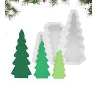 Moule d'arbre de Noël pour l'argile - 3 pièces de bureau de décoration de Noël de bureau | Accessoires saisonniers, fabrication de décoration intérieure pour les passionnés Hobbyistes hommes Femmes je
