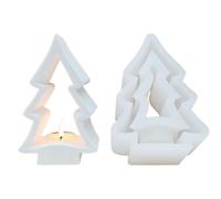 Moule D'arbre De Noël - Savon, En Cire | Doux Forme Pour Fabrication Bougies, Plateau Résine Résistante À La Chaleur, Outil Argile Flexible, Accessoire Décoration Fait Main Les Projets Saison