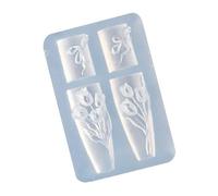 Moule D'art À Ongles En Silicone Transparent Flexible Pour Conception Florale En Reception Bowknot Tulipes De Manucure Outil De Manucure