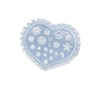 Moule D'art 'ongles À Motifs Multiples Modèle En Silicone Flexible Pour Feuilles Motifs De Cœur Champignon Modèle Conception 'ongles À Faire Soi-même