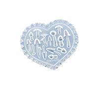 Moule D'art 'ongles À Motifs Multiples Modèle En Silicone Flexible Pour Feuilles Motifs De Cœur Champignon Modèle Décoration 'ongles Fête