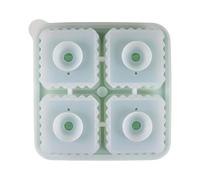 Moule de bac à glace, plateau de glace en silicone, plateau de fabricants de silicone à 4 câbles de fuite pour cube de glace, moule portatif pour machine à glaçons avec cop