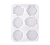 Moule de Base en Silicone pour Support Téléphone DIY 6 Trous | Résine Époxy, Insertion Décorative, Nettoyage Rapide, Rangement Facile, Ateliers Créatifs, Couleur Blanc