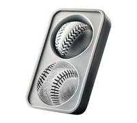 Moule de baseball 3D - Machine à glaçons en silicone, bac à entonnoir intégré, design flexible anti-adhésif | Parfait pour créer des boules de glace fantaisie, améliore la présentation des boissons