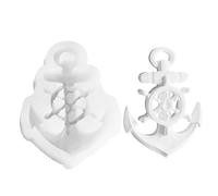 Moule de bateau, moule d'ancrage en silicone réutilisable, petits moules à pendentif mural DIY, moules en silicone robustes pour la fabrication de bougies de desserts au chocolat, artisanal pour