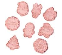 Moule de biscuits de Noël 8pcs / ensemble 3D Putter à biscuits Noël avec différents éléments pour pâtisserie pâte Donut Fondant Sugarcraft Cake Decor Style
