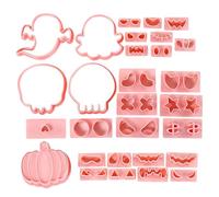 Moule de biscuits d'Halloween - Cutter de cuisson festif, de spooky | Formes de uniques, conceptions de fantômes et sorcières, ensemble de moisissures en silicone, o