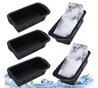 Moule de bloc de glace pour bain de glace 5pcs Grands moules de glaçons de glace 2,5 lb moules de glaçons de silicone flexibles & moule à glace à plongeon à froid facile pour refroidisseurs réfr
