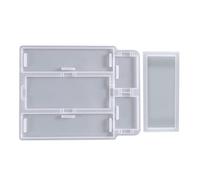 Moule de boîte de rangement en résine avec parois séparées et formes de | Boîte de rangement rectangulaire, sections de moule séparées, personnalisation de fleurs et de paillettes
