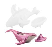 Moule de boîte de rangement en résine de baleine - Moule à plateau en résine réutilisable, grandes tasses en silicone pour animaux artisanaux | Boîte de rangement de bougies, moules en silicone