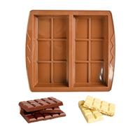 Moule de bonbons en silicone - plateau rectangulaire profond antiadhésif pour chocolats en peluche, moisissure de barre de rupture avec libération flexible, outil de fabrication de chocolat pour la
