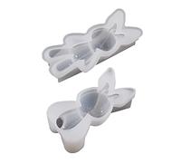 moule de boucles d ' oreilles en forme de lapin, petit moule de porte-clés en résine de Silicone pour bricolage, fabrication de bijoux en résine époxy, moules de pendentif de bijoux artisanaux
