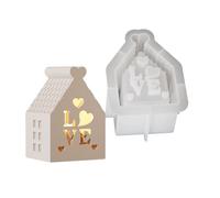 Moule De Bougeoir En Silicone Pour Décoration La Maison Et Métier Nuit Moule Forme D'ornement Forme Maison.