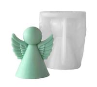 Moule De Bougie D'ange - 7.4x6.5x8,5 Cm En Silicone Antiadhésif, Outil De Moulage En Résine Époxy Flexible Et Durable | Parfait Pour La Bougie, Le Savon, La Cire, L'argile, Le Ciment, Le Muffin, Le