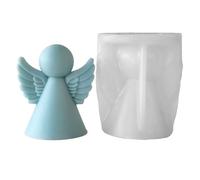 Moule de bougie d'ange - Artisanment en résine époxy 3D pour fabrication d'argile en ciment, moule en silicone sans bâton avec fonction décorative, coulée de cire de savon pour métier artisanal, 2,91x