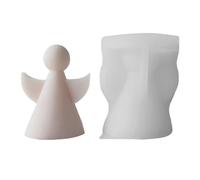 Moule de bougie d'ange - Artisanment en résine époxy 3D pour fabrication d'argile en ciment, moule en silicone sans bâton avec fonction décorative, coulée de cire de savon pour métier artisanal, 2,91x