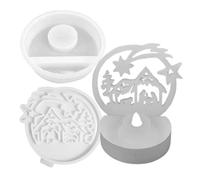 Moule de bougie de crèche, moule en silicone pour crèche | Moule en résine pour crèche de Noël,Moule pour faire des bougies, moule pour décoration de crèche pour perles, bougies, savon,