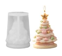 Moule de bougie de Noël flexible - Moule en résine époxy auto-moulée | Moule en silicone de Noël pour décoration d'intérieur, chocolats, barres de mer, vacances, anniversaire et pendaison de