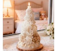 Moule de bougie en silicone en forme d'arbre de rose 3D - Moule de diffuseur d'aromathérapie, détails réalistes de fleurs et de branches | Résistant à la chaleur, réutilisable et facile à démouler | P