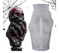 Moule de bougie en silicone Générique | Moule de silicone Skull 3D Skull pour la fabrication du savon aux bougies d'aromathérapie, Halloween Decoration Party Supplies pour adultes femmes hommes