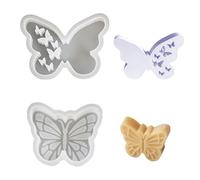 Moule De Bougie Papillon 2 Pièces, Moule En Silicone Papillon, Moule En Plâtre, Moule En Silicone Papillon Fleur, Moule De Coulée, Moule Papillon