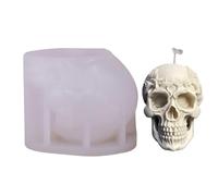 Moule De Bougies Skull 3D - Silicone À La r0se M0LD, Résine Créative Et Moules D'artisanat À Cire | Cougies Et Accessoire De Moulage En Argile Douce | Idéal Pour Les Cadeaux Artisanaux De Décoration D