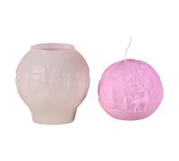 Moule de boule de Noël - Moule de bougie de boule de Noël 3D | Mooule en silicone pour la fabrication de bougies, moulle en résine artisanale, moulles à savon en silicone, moulees de Noeël bouule 3D
