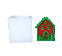 Moule de chalet en Silicone de vacances, pour bougie faite à la main, savon, chocolat, artisanat, de Festival, fabrication de bougies, moule en Silicone