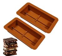 Moule De Chocolat - Moules De Chocolat En Silicone, Moules De Bar À Barres De Chocolats, 2 Pièces De Non-cadassement Réutilisables, Mourir De Bonbons Profonds À Libération Facile Pour La Cuisso