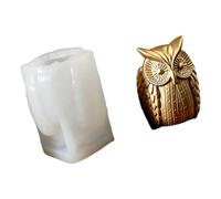 Moule de chouette fait à la main avec structure en silicone flexible, forme de décoration réutilisable pour projet de cire de loisirs