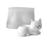 Moule De Ciment En Résine Époxy Pour Chat - Moule De Moulage D'animaux 3D, Forme De Béton D'argile De Plâtre Durable, Modèle De Fabrication D'ornements Créatifs, Accessoire D'artisanat De Sculpture Dé