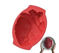 Moule de coeur humain, moules d'Halloween | Grand moule en silicone de cœur humain | Moule de décoration de gâteau réutilisable, outil de cuisson de cuisine antiadhésif pour la décoration