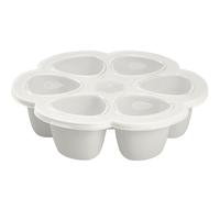 BÉABA, Multiportions Silicone de qualité premium, Résistance thermique extrême, Four et micro-onde, 6 alvéoles indépendantes, Couvercle hermétique, Fabriqué en Italie, 6x90 ml, Gris