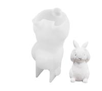 Moule de coulée de Pâques, moule de lapin de Pâques,Moule de moulage artisanal de statues de lapin | Silicone souple pour coulée de gypse, libération facile pour les principes