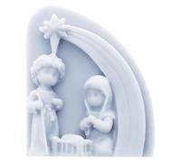 Moule de crèche et étoile filante en un | Idéal pour les savons et travaux manuels | Détails réalistes | Silicone résistant et flexible | 7 x 6 x 2,8 cm
