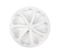 Moule de cuisine en silicone en forme de pétales d'amour - Outils de décoration de gâteaux - Moule rond pour fondant au chocolat - Moules ronds pour la cuisson de formes au chocolat, bougies, gâteaux