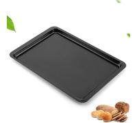 Moule de cuisson anti-adhésif en acier au carbone pour plaque de 35,6 cm utilisée dans la fabrication de biscuits, gâteaux et pâtisseries avec répartition uniforme de la chaleur (noir)