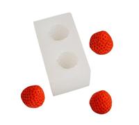 Moule de cuisson aux fraises - 3D en silicone en forme de fraise, moules à dessert à texture douce, design de fruits mignons | Moule à gâteau, pâtisserie, gelée de chocolat, Mousse, accessoires de cui