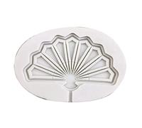 Moule de cuisson de cuisine en forme d ' éventail pliant 3D, outils de décoration de gâteaux en silicone, moule à chocolat fondant, biscuits, moules en silicone pour la cuisson de gâteaux en résine en